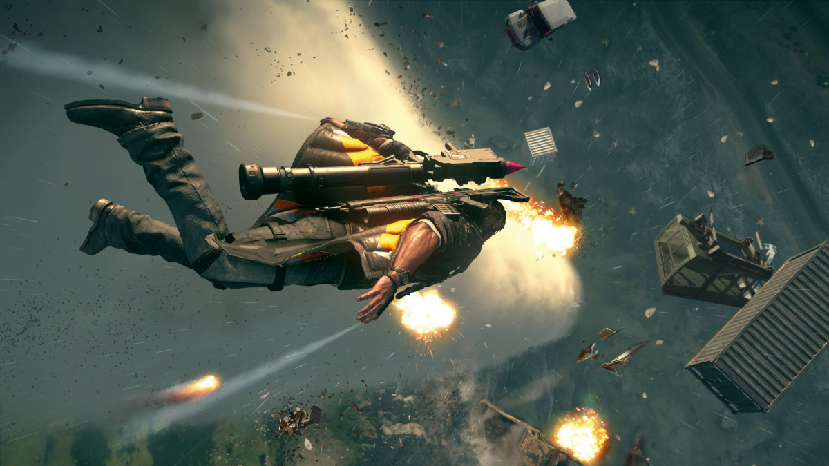 Just Cause 4 intelektuální přesah ani nepředstírá a vyžívá se v absolutním chaosu
