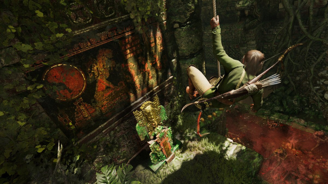 Lara se s nástrahami džungle popere v myslivecké kamizolce