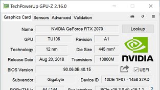 Gigabyte GeForce RTX 2070 Gaming OC 8G