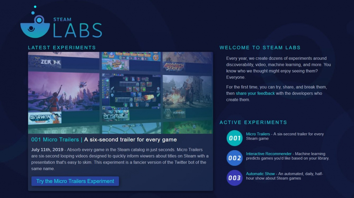 Ve Steam Labs ochutnáte nové prvky redesignovaného Steamu