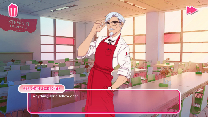 Chcete svést kuřecího plukovníka? Zkuste simulátor randění I Love You, Colonel Sanders!