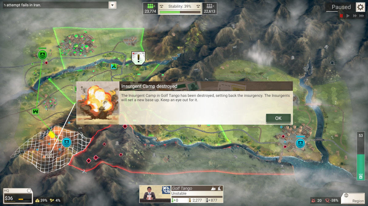 V Rebel Inc: Escalation od tvůrců Plague Inc. pomáháte válkou zpustošenému regionu