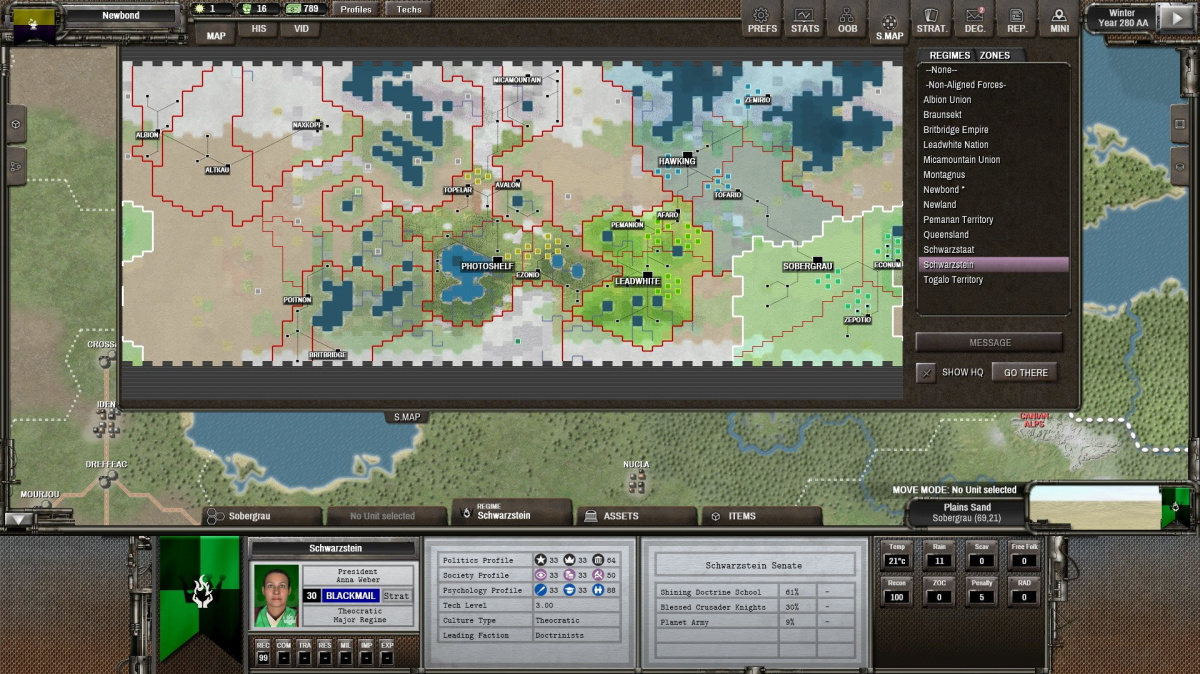 Shadow Empire je komplexní strategie připomínající Dunu