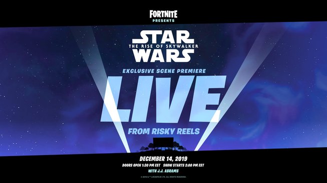 Hráči Fortnite se budou moct s předstihem podívat na scénu ze Star Wars: Vzestup Skywalkera