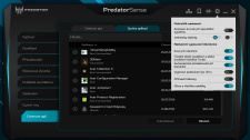 Aplikace PredatorSense (Helios 700)