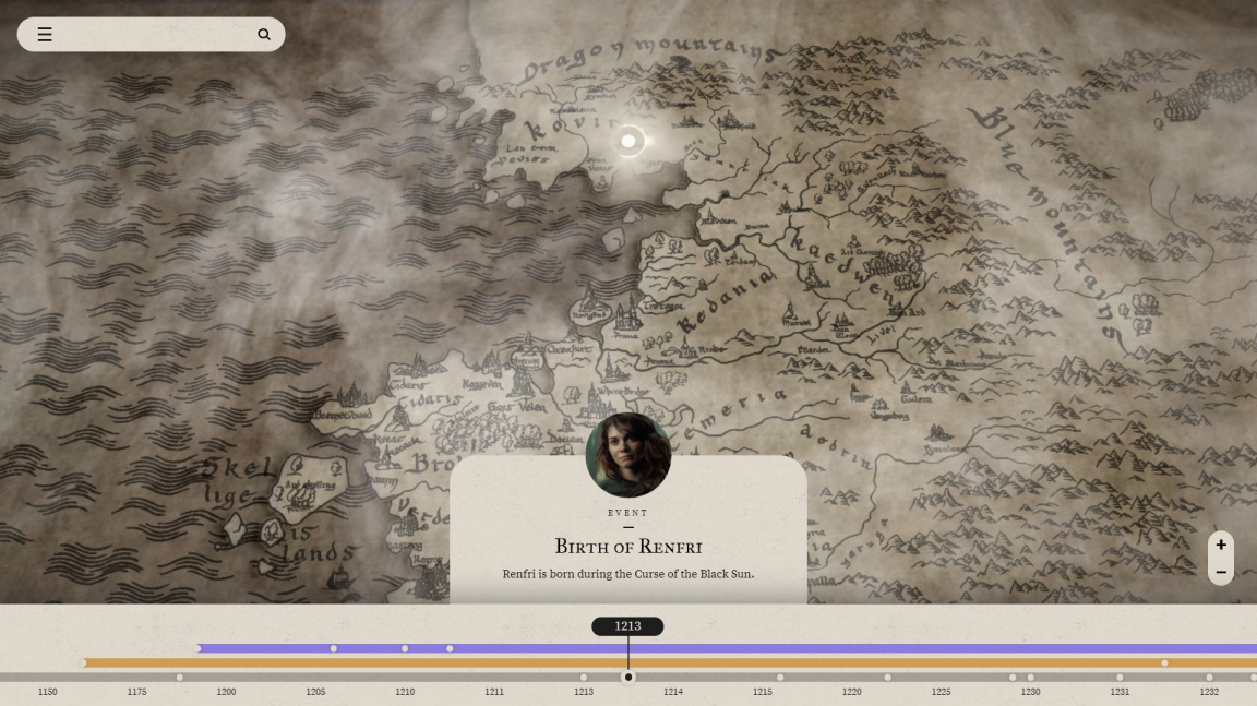 Interaktivní mapa vás provede historií i geografií zaklínačského světa
