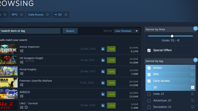 Steam Search