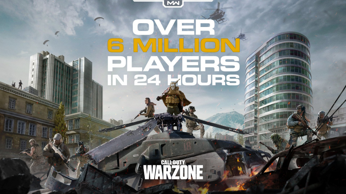 Call of Duty: Warzone má rychlejší start než Apex Legends a Fortnite