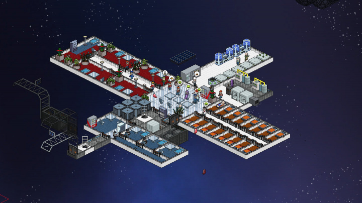Budovatelská strategie Meeple Station je v podstatě vesmírný Rimworld