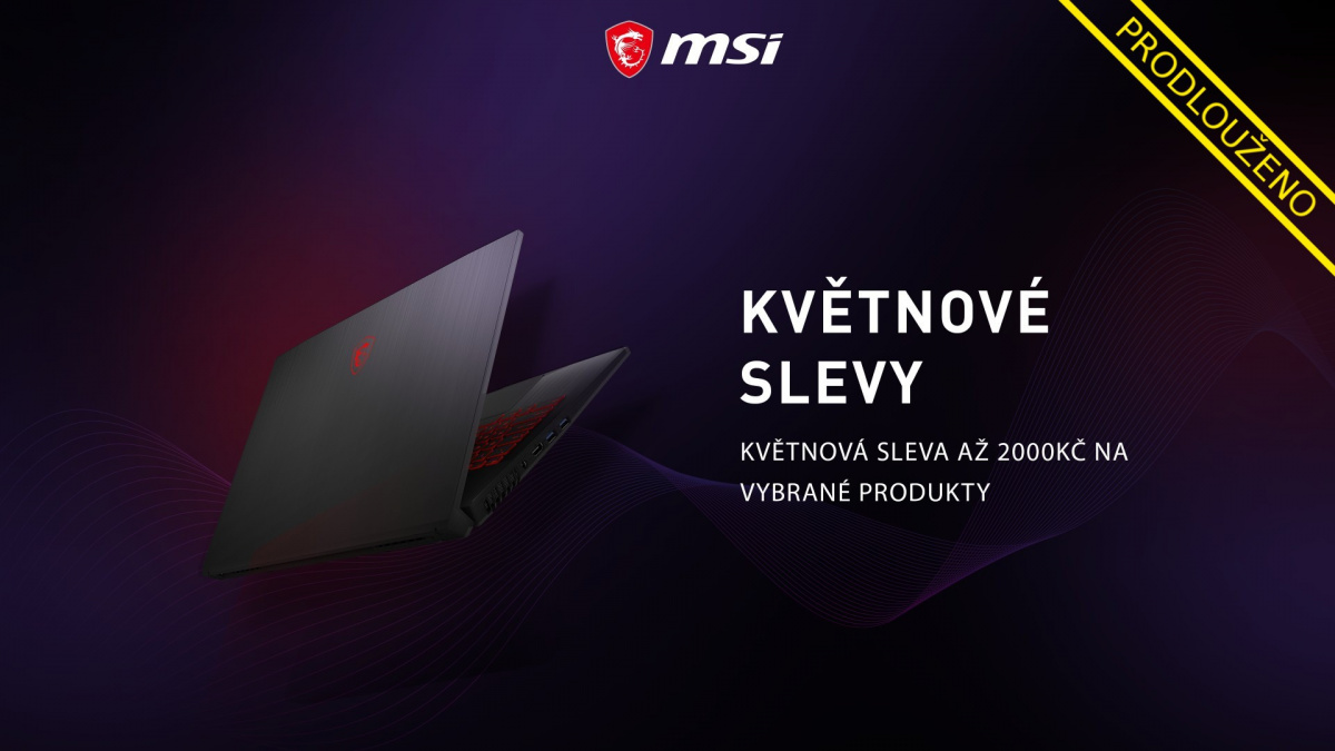 Slevová akce na notebooky MSI