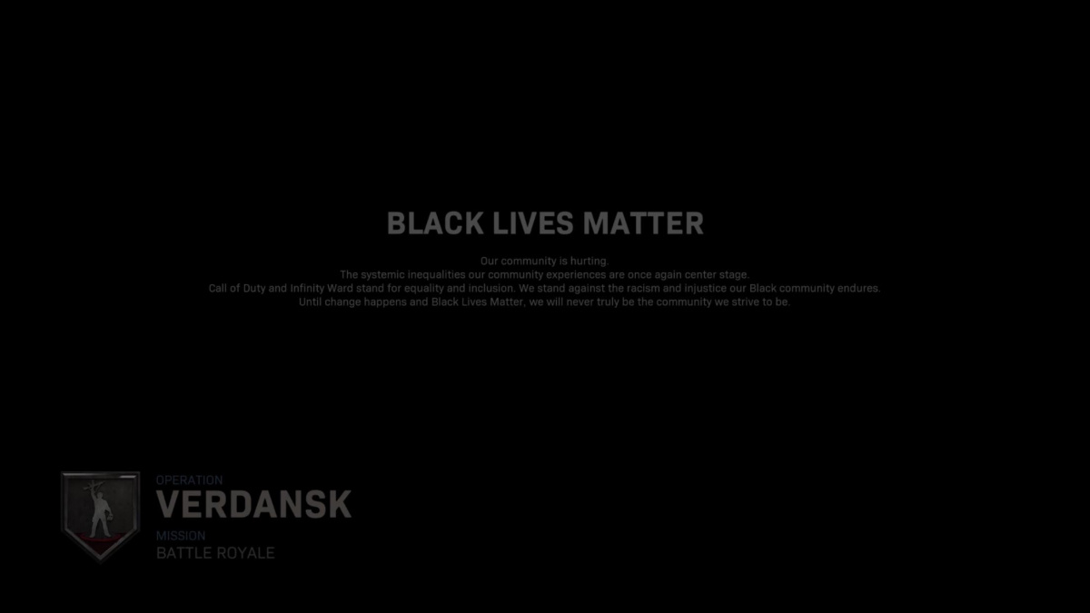 Infinity Ward podporuje Black Lives Matter. Hráčům Call of Duty to připomíná před každým zápasem