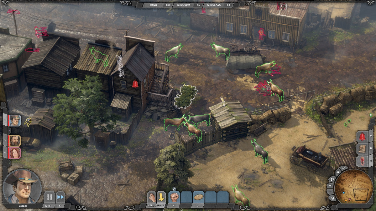 Jedna kráva v Desperados 3 vyvraždila město plné nevinných