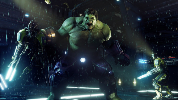 Podívejte se, jak to Thor nandává MODOKovým robotům v Marvel’s Avengers
