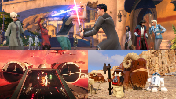 3x Star Wars: singleplayer ve Squadrons, LEGO a… The Sims 4?