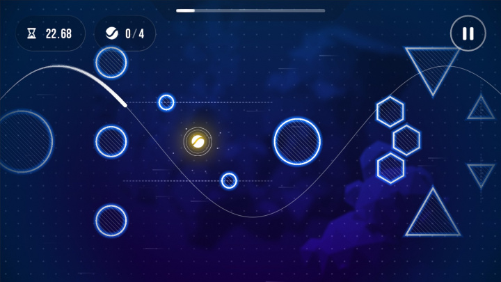 V české mobilní hře Sine the Game provázíte sinusoidu nebezpečným prostředím