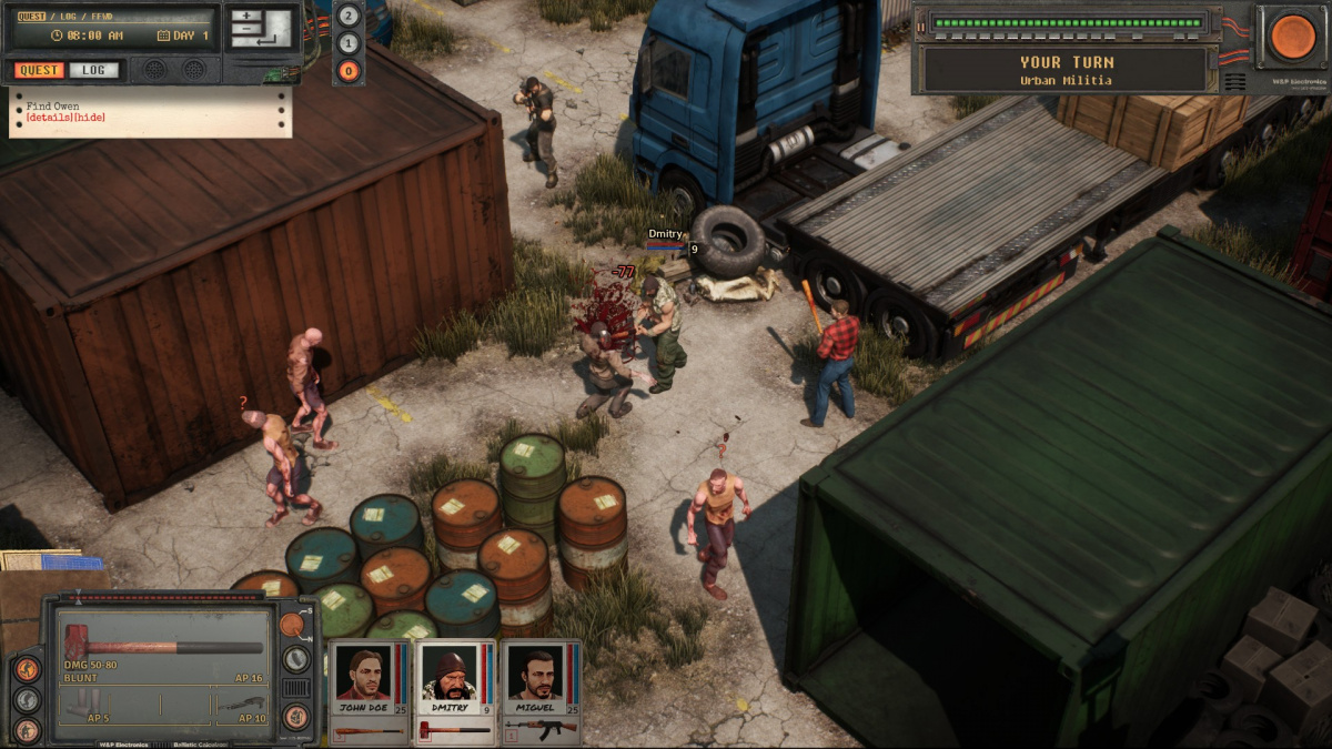 Urban Strife připomíná Jagged Alliance se zombíky a motorkáři