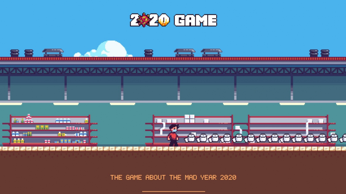 Zahrajte si kratičkou webovou plošinovku humorně shrnující rok 2020