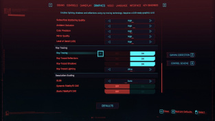 Cyberpunk 2077 PC settings