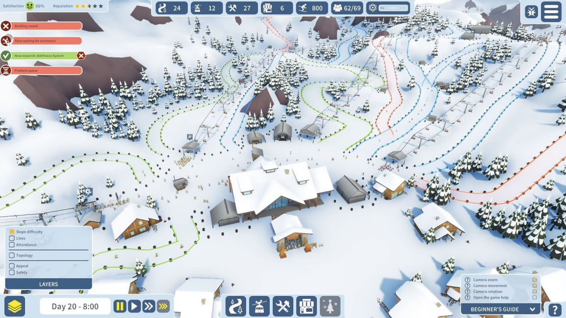 Vybudujte vlastní lyžařský areál v simulaci Snowtopia