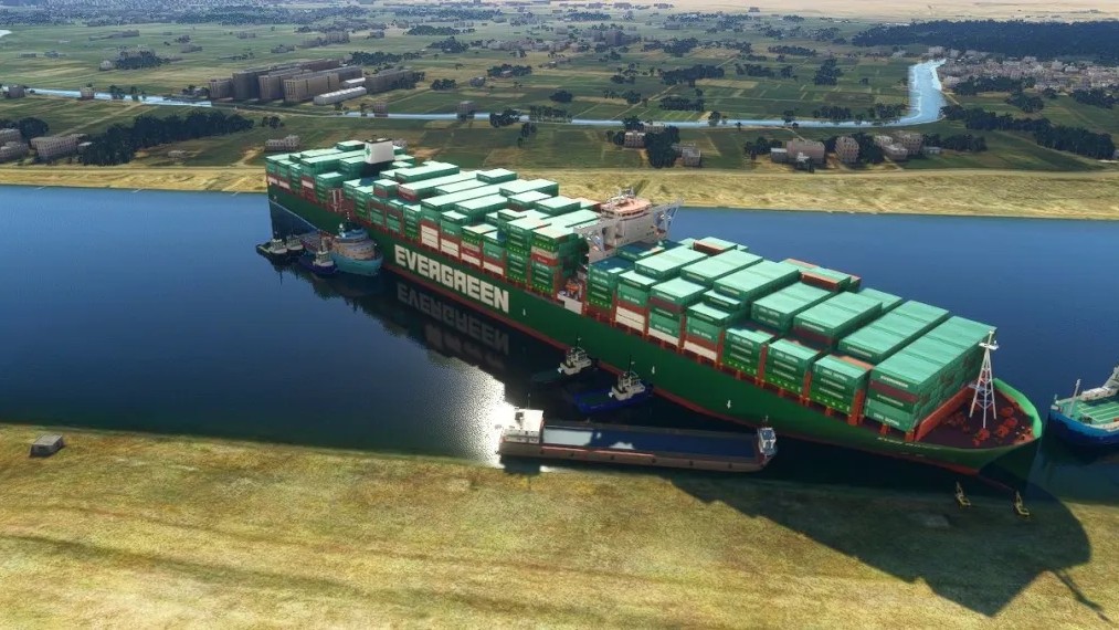 V MS Flight Simulatoru se teď můžete proletět nad ucpaným Suezským průplavem