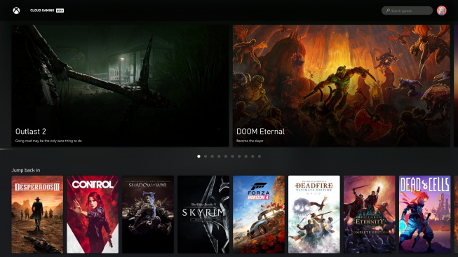 Xbox Cloud Gaming web