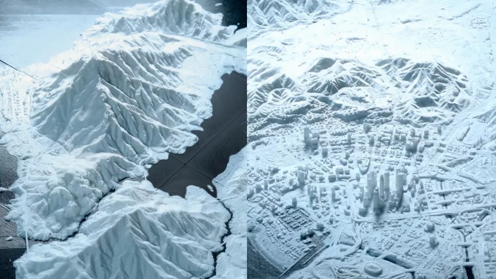 Fanoušek GTA V vytiskl detailní topografickou mapu Los Santos a okolí ve 3D