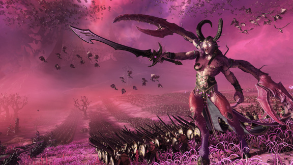 Oblíbené genderfluidní božstvo Slaanesh se chystá předvést v Total War pořádné orgie