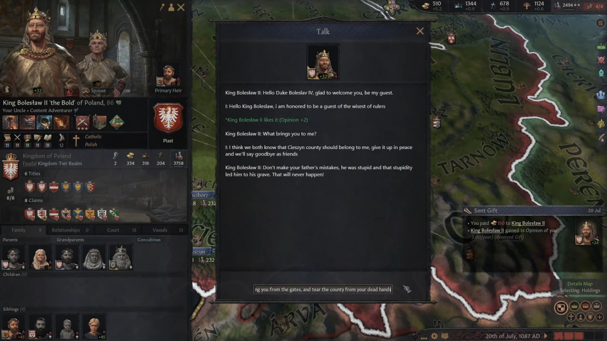 Nový mod do Crusader Kings III přidává dialogy založené na machine learningu