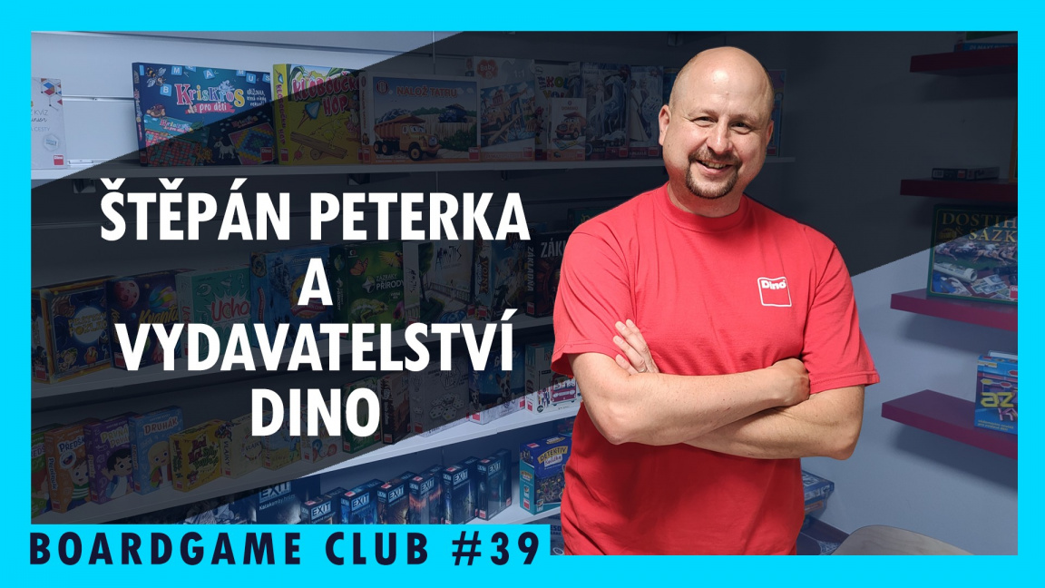 Sledujte BoardGame Club #39 o vydavatelství Dino se Štěpánem Peterkou