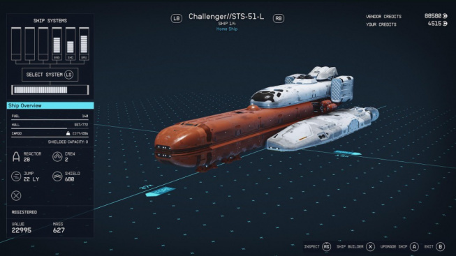 Starfield loď Challenger