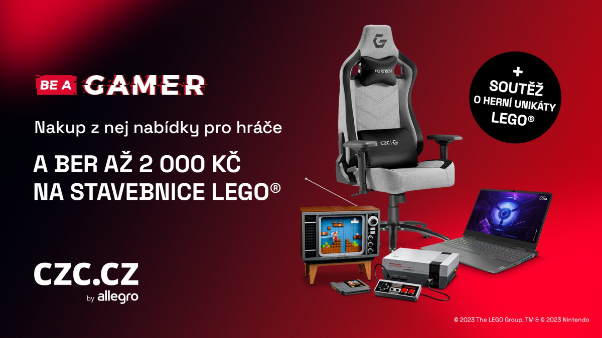 Be A Gamer: slevy pro hráče, LEGO sleváče a losovačka o ikonické stavebnice