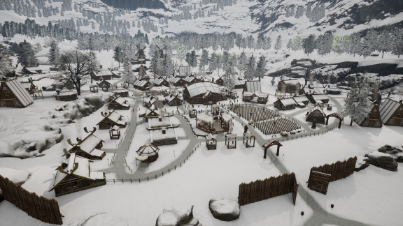 Budovatelská strategie Land of the Vikings nabízí volné stavění na krutém severu