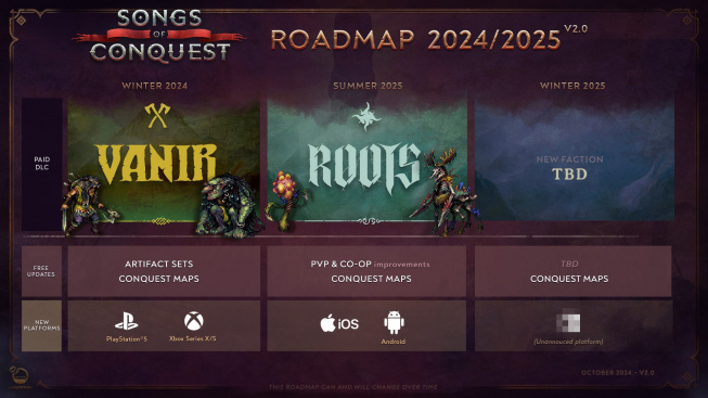 Songs of Conquest roadmap