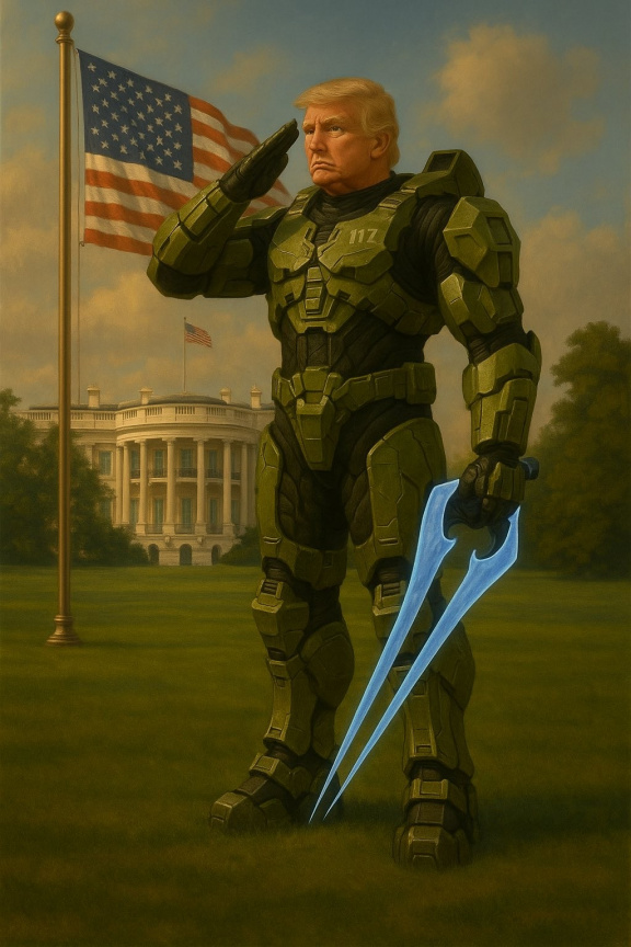 Trump jako Master Chief? Bílý dům zneužívá k propagandě Halo