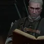 Geralt čte knihu