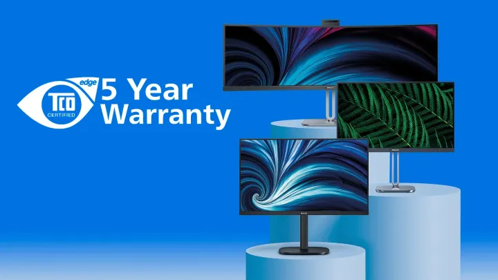Špičkový obraz a roky klidu. 5letá záruka monitorů Philips jako klíč k udržitelné kanceláři