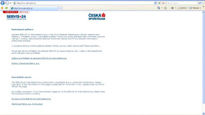 Servis 24 : České spořitelně internetové bankovnictví již funguje