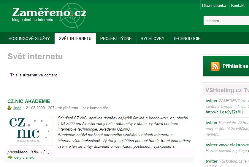 Zaměřeno.cz: Nový server o českém i světovém internetu