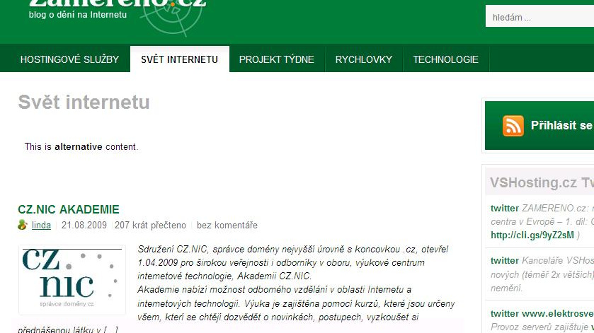 Zaměřeno.cz: Nový server o českém i světovém internetu