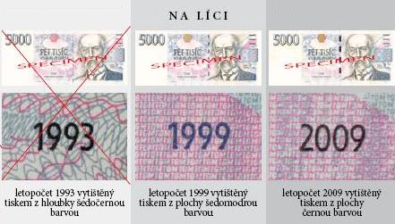 Nová pětitsícovka má více ochrany, jak poznáte tu pravou?