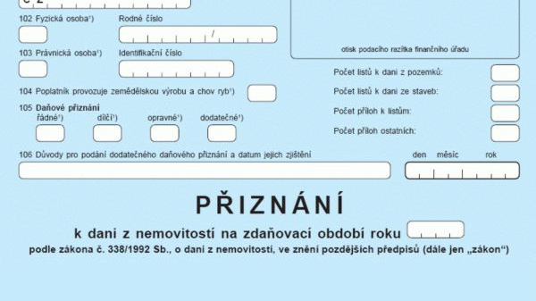Daň z nemovitosti 2011: Kdy podat daňové přiznání a zaplatit daň? 