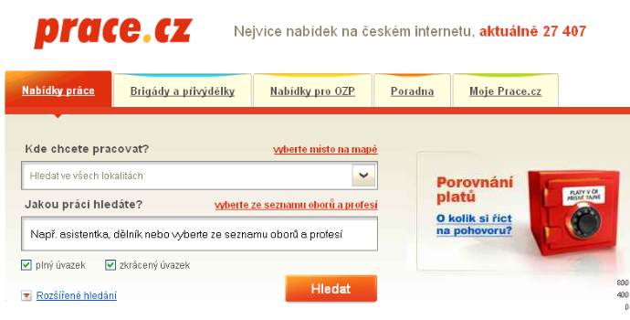 Monster si u ÚOHS stěžuje na firmu LMC - provozovatele práce.cz a jobs.cz