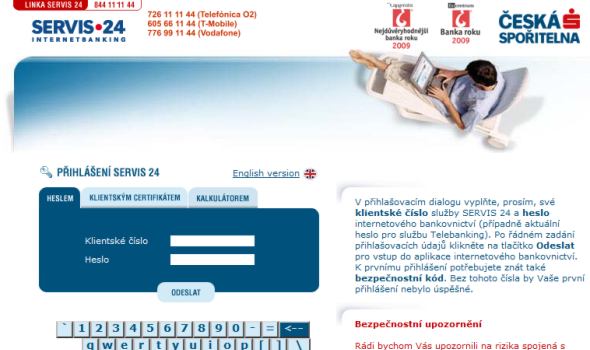 Bankovnictví Servis24 České spořitelny a další služby nebudou v pátek a v sobotu plně dostupné