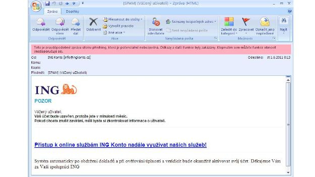 Na majitele ING Kont útočí podvodníci