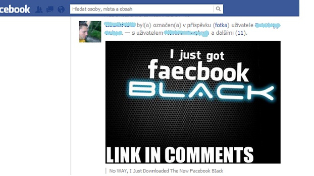 Černý facebook vám ukradne profil a okrade vaše přátele