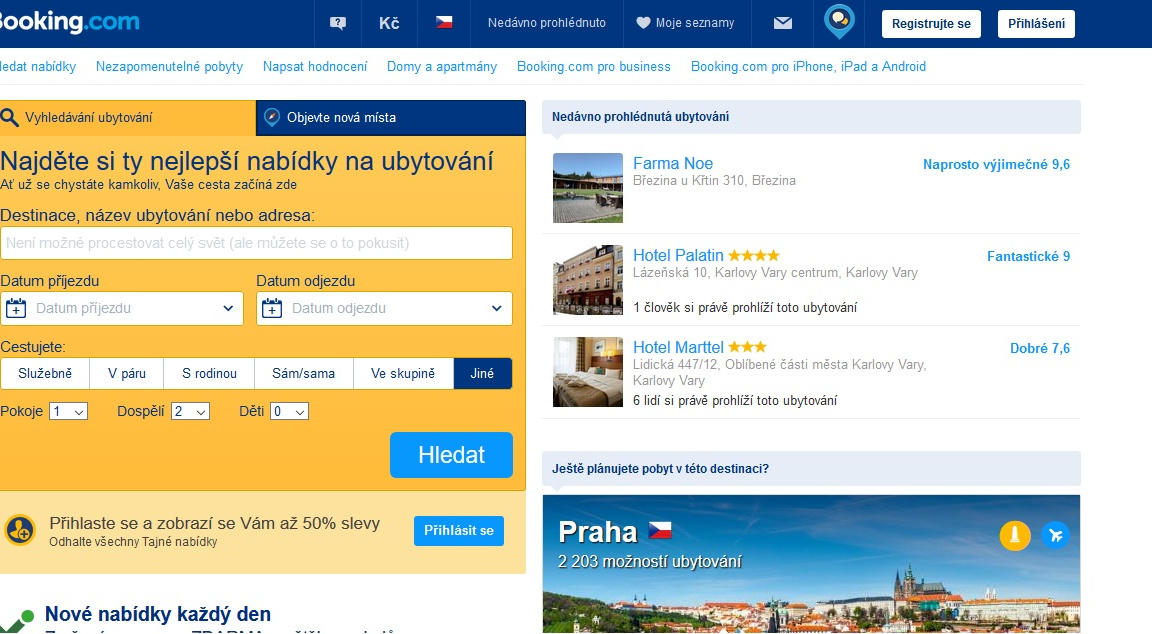 Placení přes Booking.com vás může stát vše na účtě