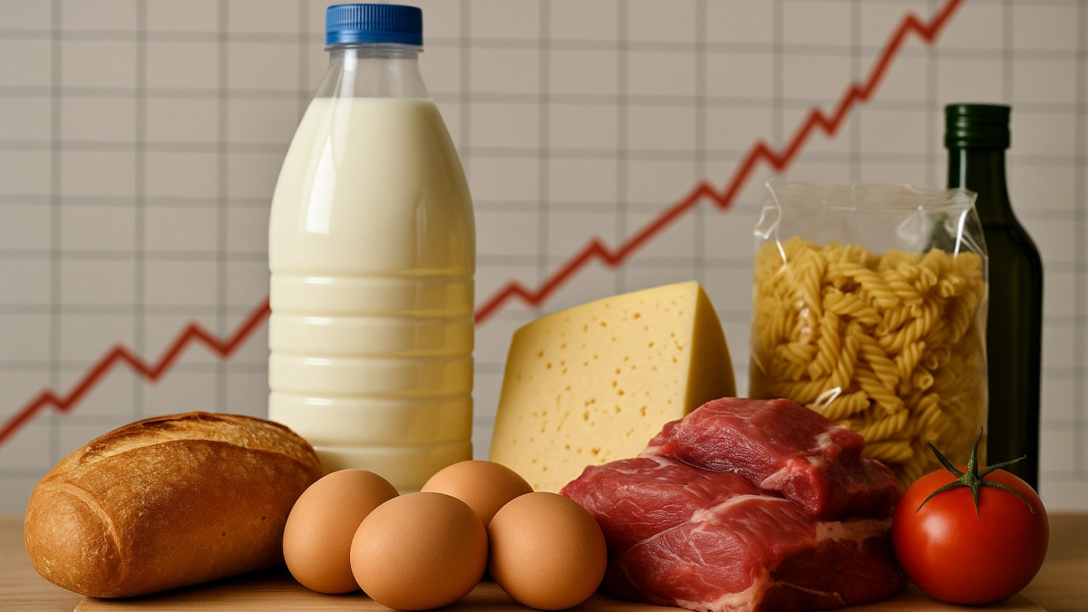 Ceny letí nahoru: Potraviny opět zdražují, inflace přidala k plynu