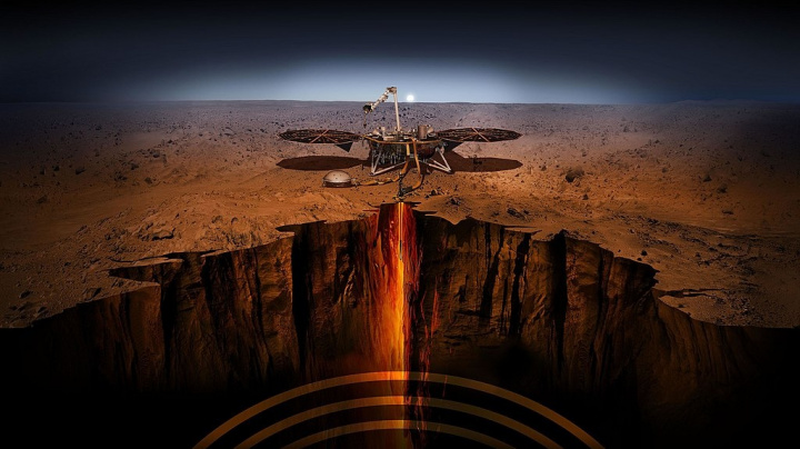 Sonda InSight přistála na Marsu, zkoumat tu bude minulost Rudé planety