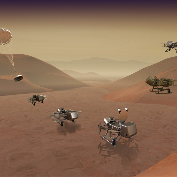 Robotická 'vážka' poletí zkoumat měsíc Titan, jiní létající roboti předtím navštíví Mars