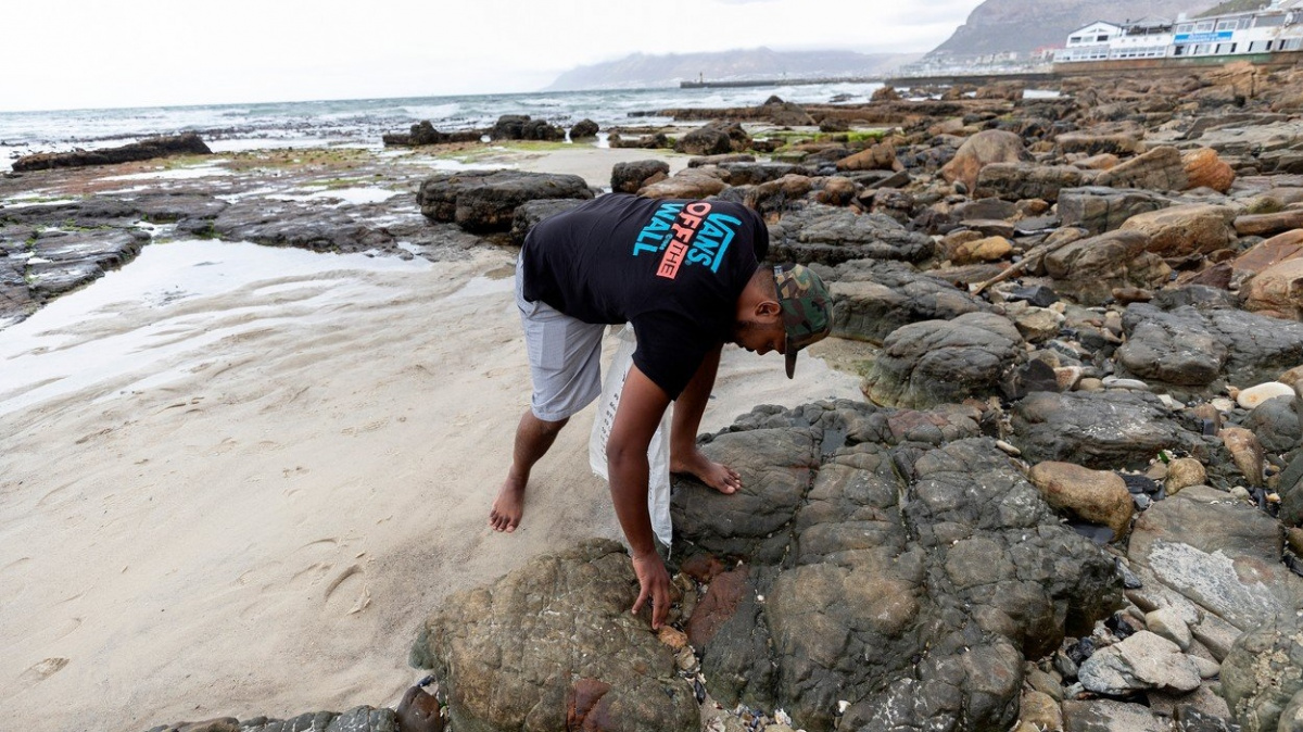 Objevil se nový druh znečištění z plastů, povlak na skalách